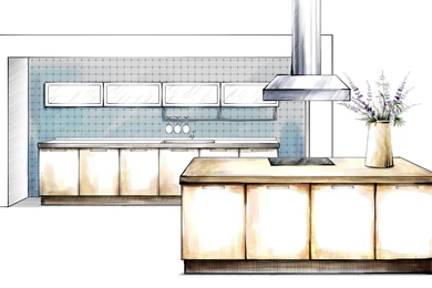 1920x1080 Kitchen Interior Design Drawing Desktop PC And Mac Wallpapers