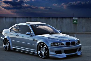 Custom Silver BMW 3 Series By Night   1920x1080   Full HD 16/9 ...