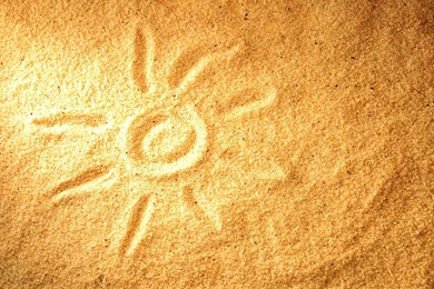 Download Wallpapers 3840x2160 Sand, Drawing, Sun 4K Ultra HD HD ...