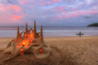 Sand Castle Candles Wallpapers 165642
