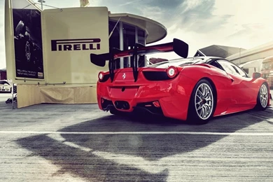 1366x768 Red Ferrari 458 Italia GT3 Desktop PC And Mac Wallpapers