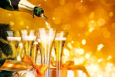 New Year Champagne HD Desktop Wallpapers : Widescreen : High ...