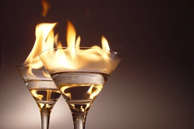 Flames Fire Glasses Alcohol Wine Champagne Wallpapers ...