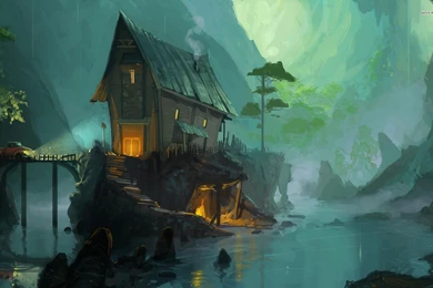 House On The River Side Wallpapers   Artistic Wallpapers
