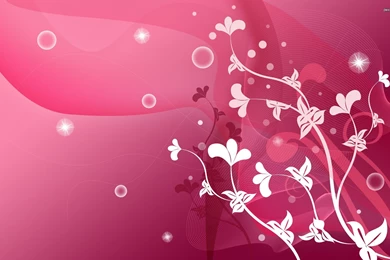 Plants On Pink Curves Wallpapers   Vector Wallpapers