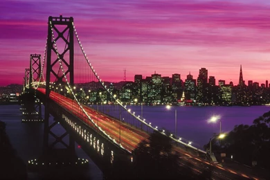 Sunset California San Francisco Bay Bridge Wallpapers