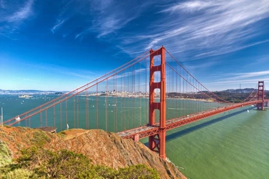 Golden Gate Bridge At Sunset   Wallpaper.