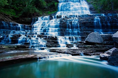 Mac iMac 27 Waterfall Wallpapers HD, Desktop Backgrounds 2560x1440