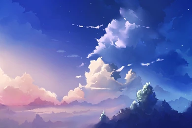 Anime Sky Scenery, Cloud Scenery 05