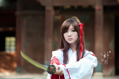 2560x1600 Asian Girl With Katana Wallpapers