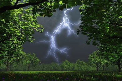 1366x768 Lightning Desktop PC And Mac Wallpapers