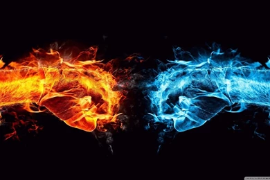 Fire Fist Vs Water Fist HD Desktop Wallpapers : High Definition ...