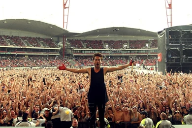 Download Wallpapers 3840x1200 30 Seconds To Mars, Scene, Stadium ...
