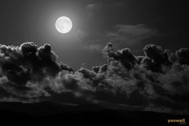 YouWall   Dark Clouds And The Moon Wallpapers   Wallpapers ...