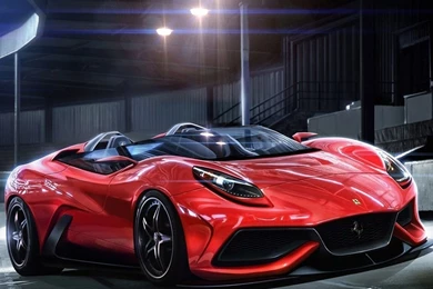 Luxury Red Ferrari Racing Car iPad Wallpapers Download