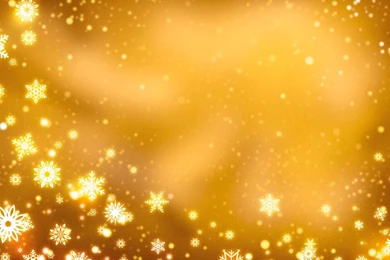 Yellow Christmas Backgrounds With Snowflakes Wallpapers