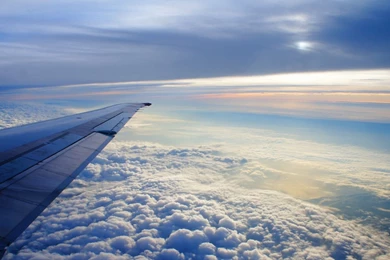 Download Wallpapers 1920x1080 Sky, Altitude, Clouds, Airplane, Wing ...