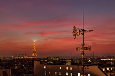 Paris Cities France Eiffel Tower Sunset Twilight 5K Retina ...