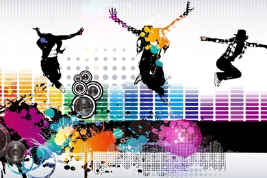Colorful Music Fly Vector Wallpapers