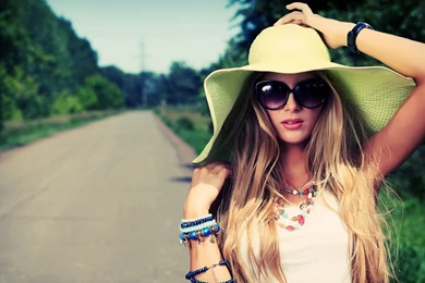 Girl With Hat Wallpapers