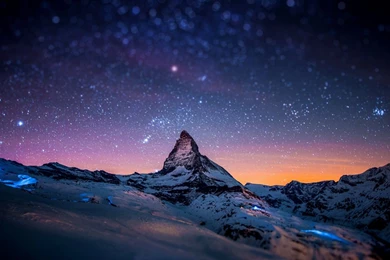 Download Starry Night Over The Matterhorn HD Wallpapers For 2560 X ...