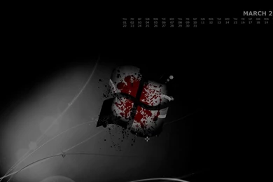 Windows 7 Gothic Edition, Themes, March, Calendar, 1920x1080 HD ...