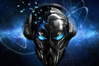 Download Wallpapers 640x960 Pirate Station, Skull, Headphones ...