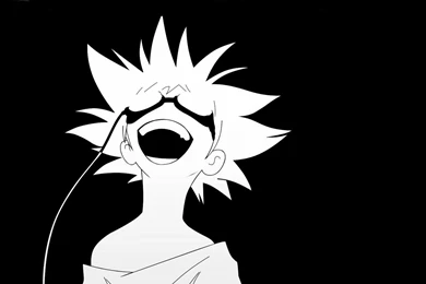 Black White Cowboy Bebop Glasses Edward Anime Boys Laughing ...