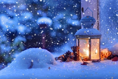 Christmas Snow Winter, Light, Snowflakes Wallpapers