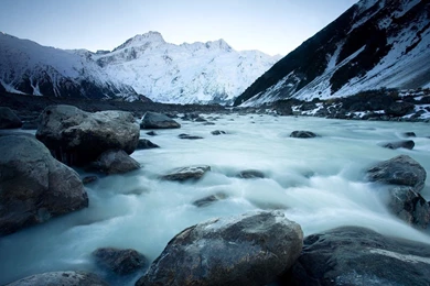 Nature: A Melting Glacier In New Zealand, Picture Nr. 42329