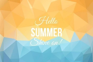 Polygonal Summer Backgrounds Vector