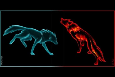 Fire And Ice Wallpapers By Lost confused wolf On DeviantArt