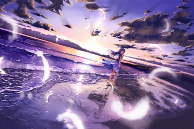 1280x800 Anime Girl Beach Wallpapers