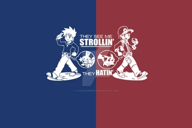 Pokemon Trainer Red and Blue Wallpapers By AustinSummers On DeviantArt
