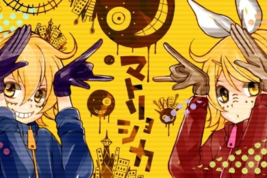 Vocaloid Kagamine Rin Len Matryoshka Wallpapers