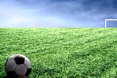 Download Wallpapers Soccer Ball On Grass (2560 X 1024 Dual Monitor ...