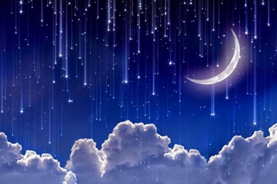 Moon Light And Stars Night Backgrounds With Trees Nature Art Images ...