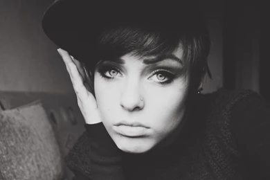 Beauty Girls Black & White Backgrounds HD Wallpapers