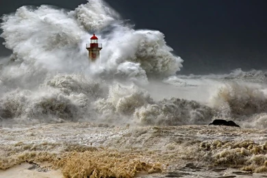 Lighthouses Beautiful Lighthouse Ocean Sky Dark Architecture Free ...