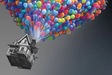 Colorful Balloons And Houses Wallpapers   1920x1200   368890