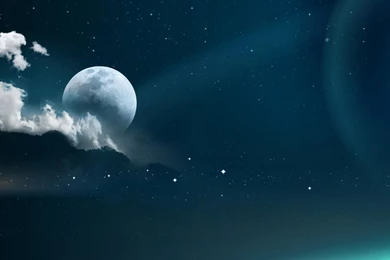 Clouds Sky Dark Stars Moon Hd Wallpapers   (
