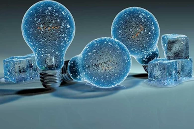 Frozen bulb and ice cubes 3d wallpaper 1366x768.jpg