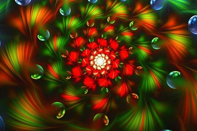 Download Wallpapers 1366x768 3d, Abstract, Fractal, Colorful ...