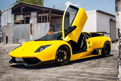 Yellow Lamborghini Murcielago Wallpapers   Image
