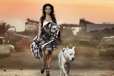 Download Wallpapers 3840x2160 Inna Hot, Dog, Dump, Girl, Cars 4K ...