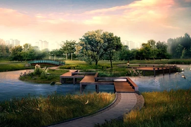 Download Wallpapers 1024x768 3d, Photoshop, Nature, Landscape ...