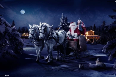Santa And A Snow Maiden HD Wallpapers