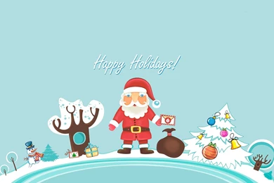 Santa Claus Happy Holidays Wallpapers