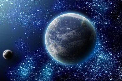 Outer Space Stars Planets Earth