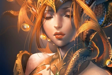 Beautiful Golden Dragon Girl Wallpapers   DigitalArt.io